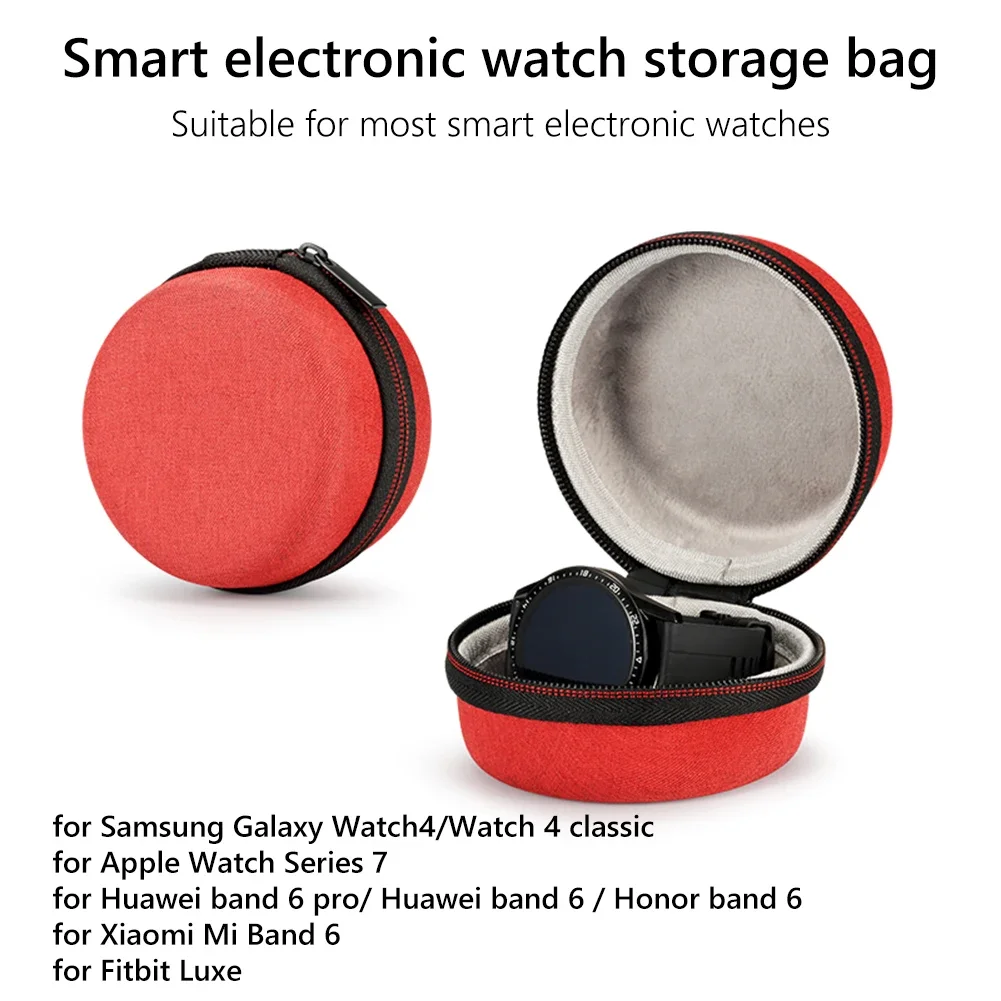 EVA Travel Watch Storage Carrying Box Smart Bracelet Protective Case Pouch for Samsung Galaxy Watch4 Apple Watch Series 7 Huawei