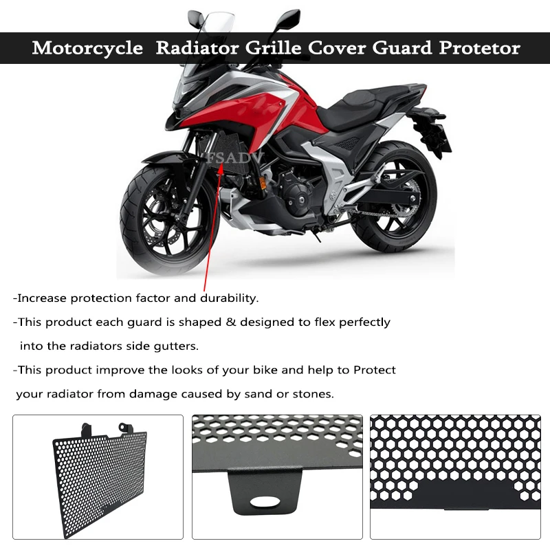 Motorcycle Radiator Guard Grille Protective Cover Protector Grill Cover For HONDA NC750X NC750 NC 750 X 750X 2013-2023 2022