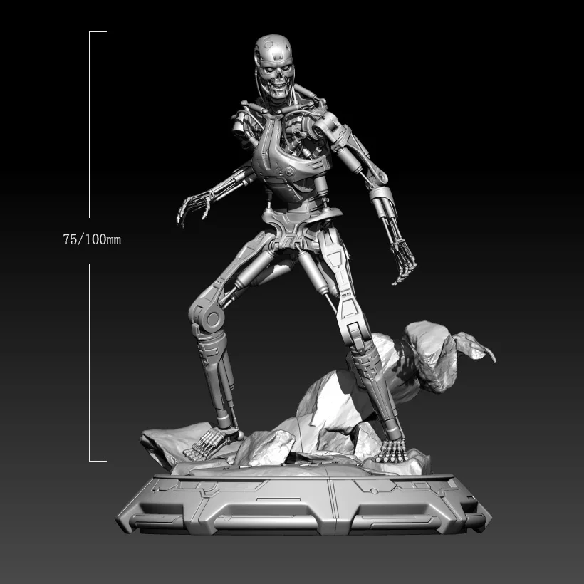 1/18 100mm 1/24 75mm Resin Model Kits Terminator Robot  Unpainted Figure No Color RW1096