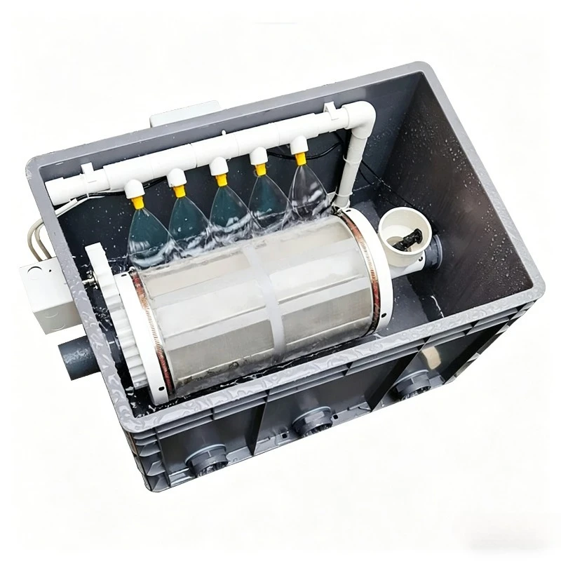 Fish Pond Water Treatment Machinery Micro Drum Filter Koi Pond Biological Filtration System Microfiltration Machine for