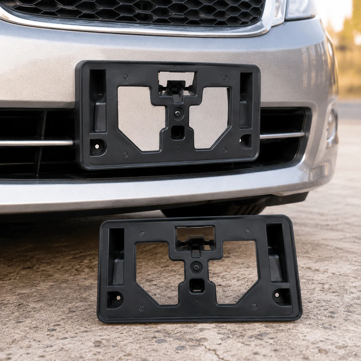 Genuine Fit 2013-2015 for Honda Accord Front Bumper License Plate Bracket Holder, Car Exterior Trim Replacement, Durable