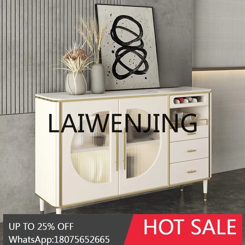 Italian Style Light Luxury Creative Meal Side Narrow Tea Cabinet Wall Multi-Functional Storage Restaurant Side Entrance Cabinet