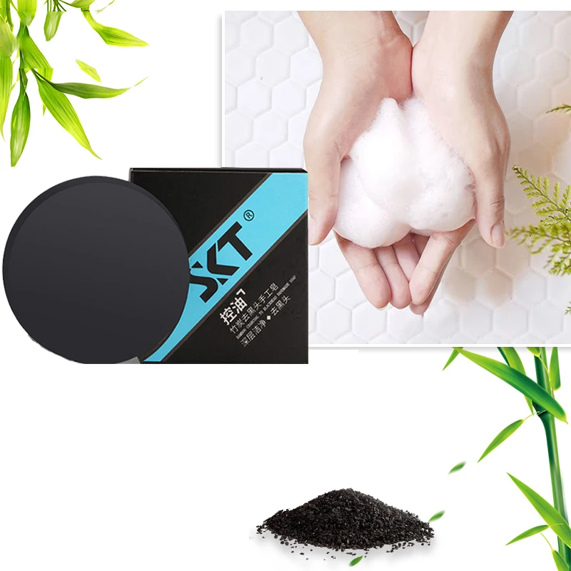 Activated Charcoal Handmade Soap Skin Care Deep Cleansing Blackhead Remover Acne Treatment Oil-control Face Hair Care Bath Soap