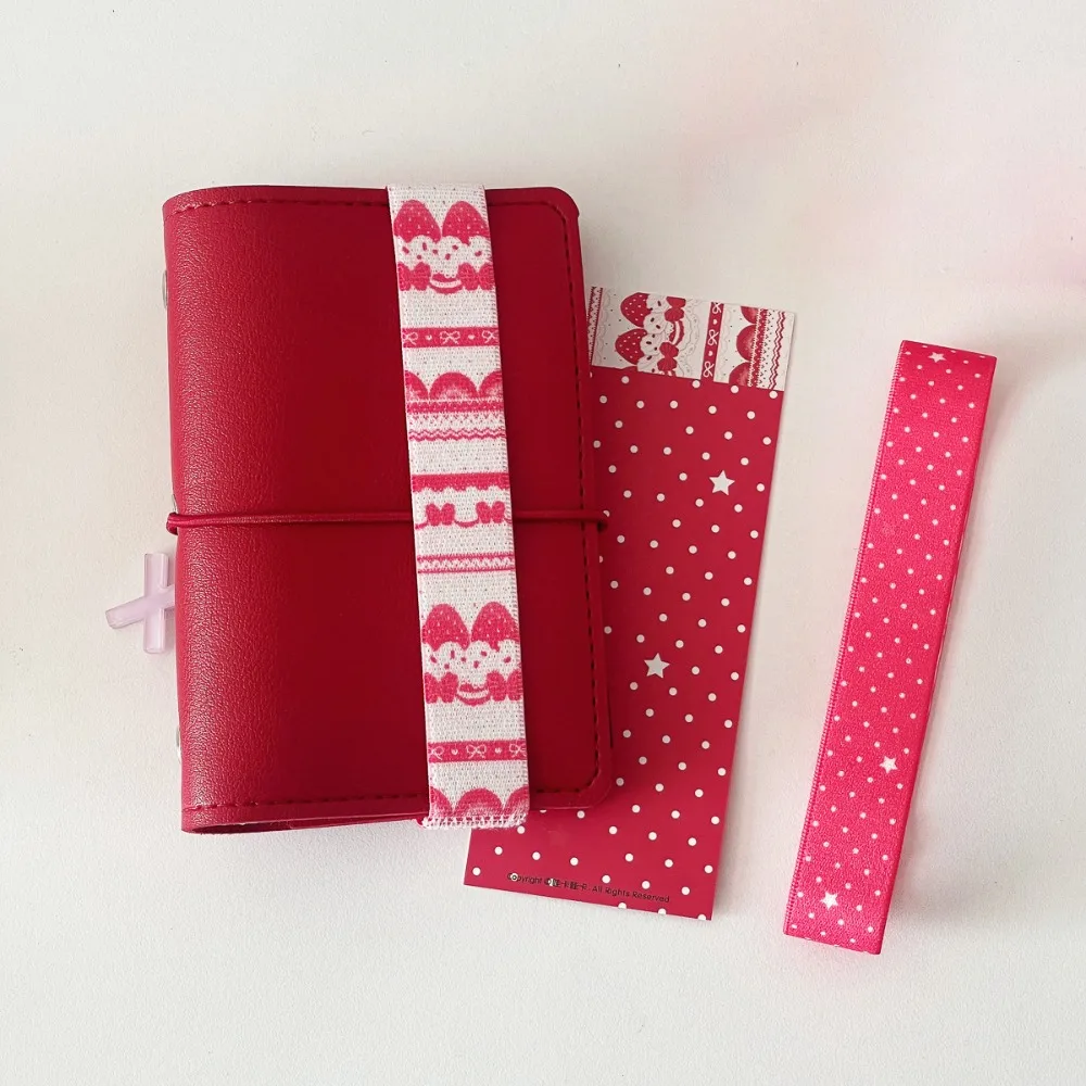 Double-sided Pattern Design Notebook Straps Adjustable Star Decor A7/M5 Binder Tie Band Elastic Strap