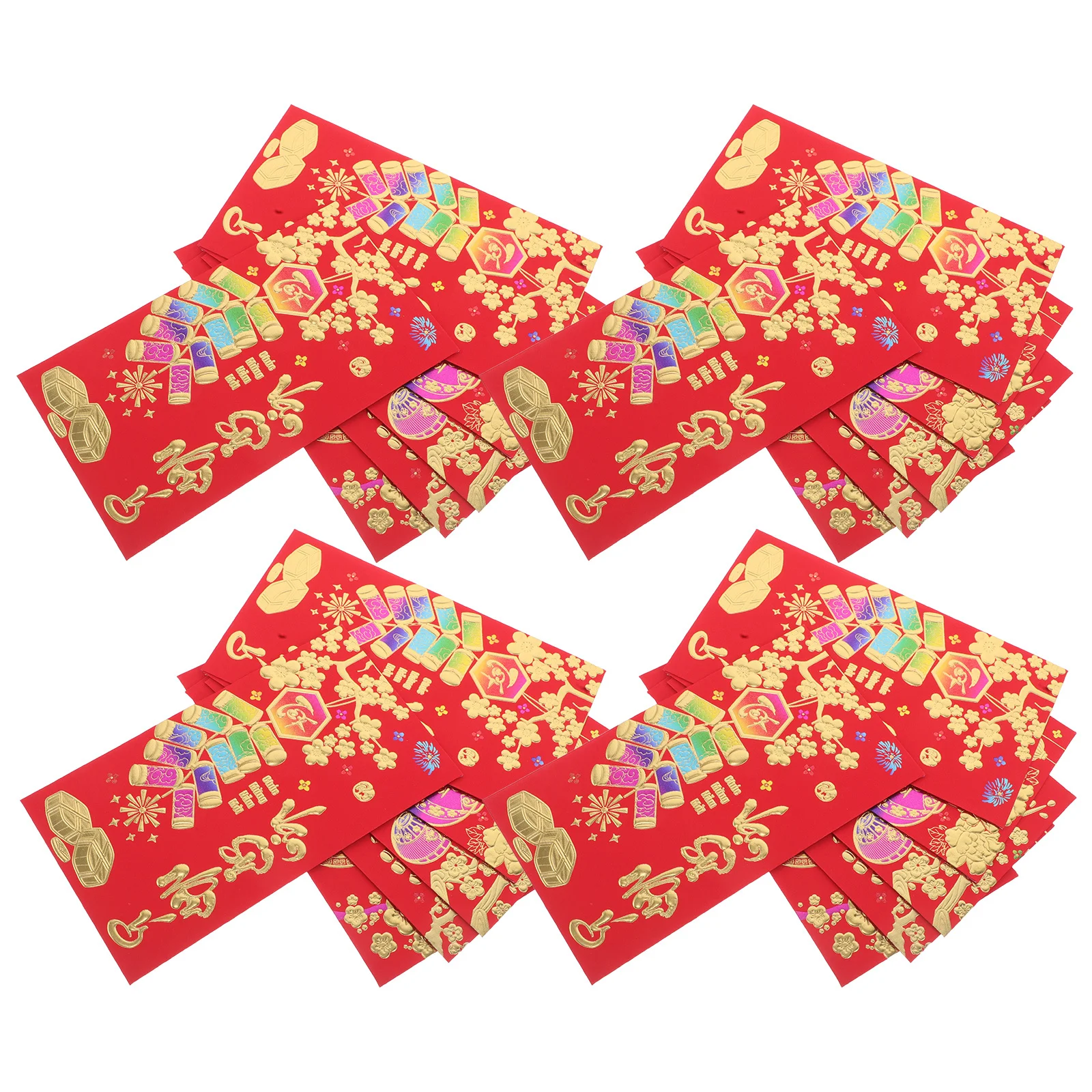 

48 шт., вьетнамские лунные новогодние красные конверты, дизайн на год лошади, традиционные карманы для счастливых денег, фестиваль, красный пакет