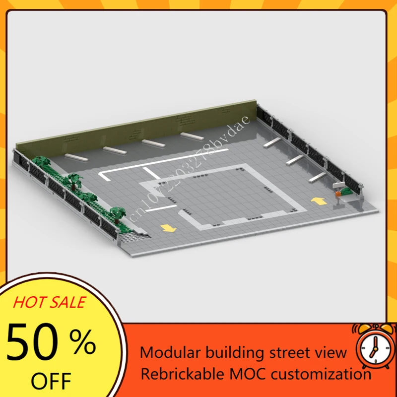 899PCS Modular Parking Modular MOC Creative street view Model Custom Puzzle Architecture DIY Education Assembly Model Toys Gifts