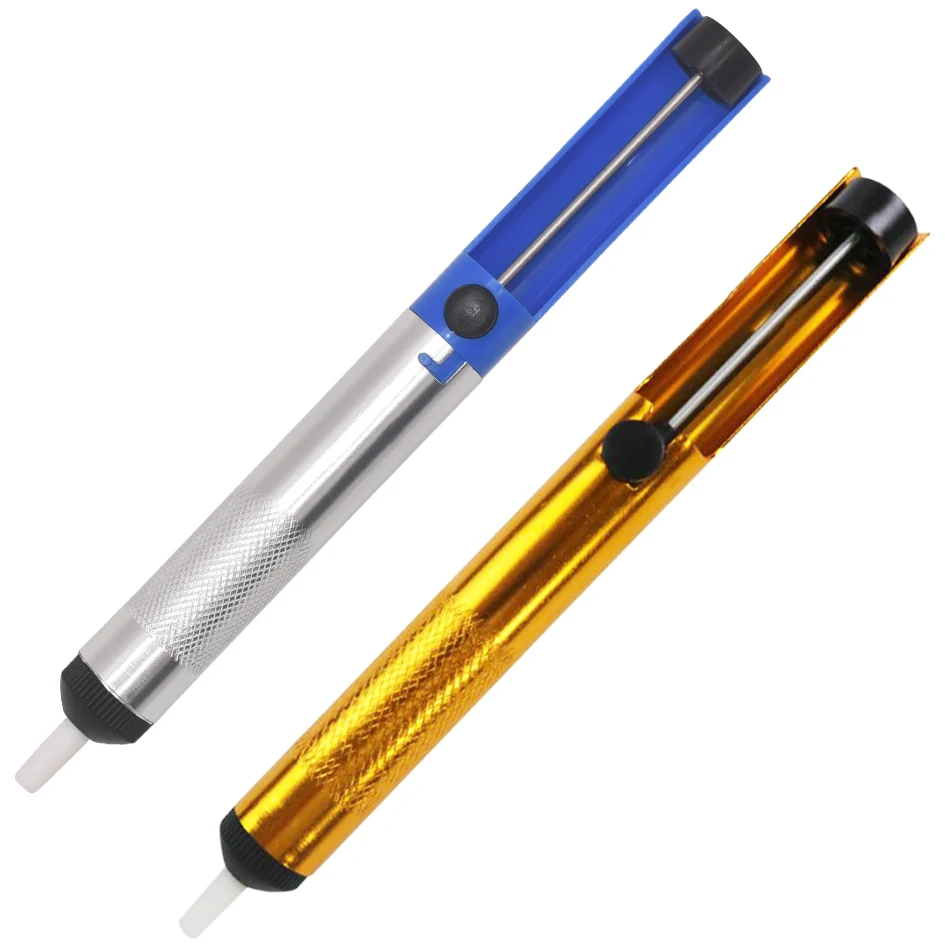 Aluminum Metal Desoldering Pump Suction Tin Gun Soldering Iron Sucker Pen Removal Vacuum Desolder Hand Welding Tools 60pcs/lot