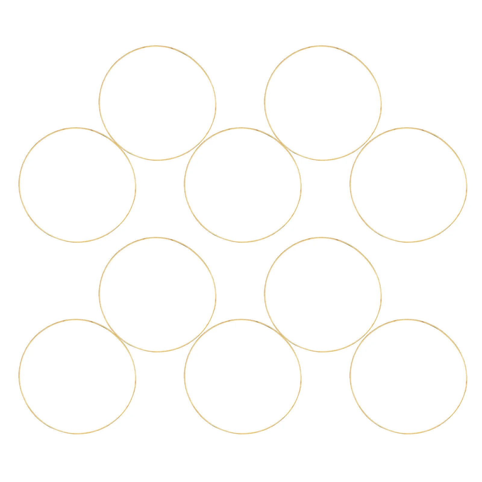

10Pcs Metal Hoops Smooth Surface Strong Material for DIY Crafts and Adornment Craft Hoops Round Rings Craft Rings