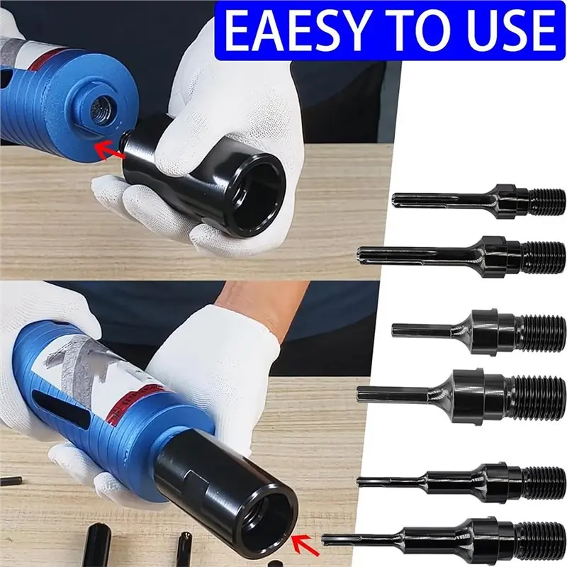 【aa86】for-concrete-core-drill-bit-converter-threads-1-1-4-7-unc-male-thread-5-8-11-male-thread-to-sds-max-adapter