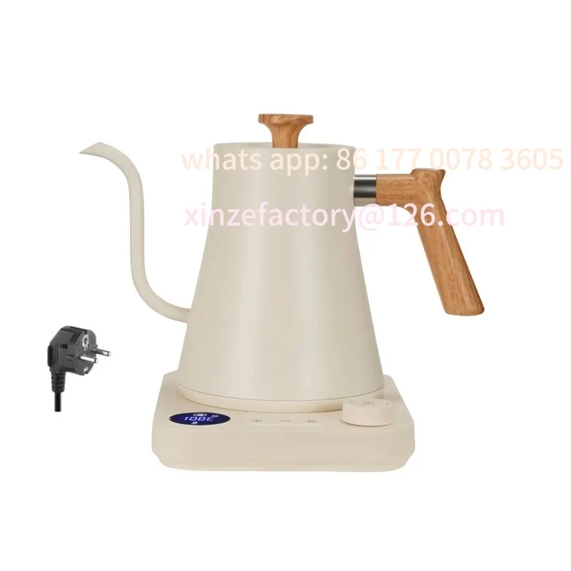 Customizable Electric Gooseneck Kettle 900ML Hand Brew Coffee Pot Smart Teapot Temperature Control Pot Rapid Heating Kettle