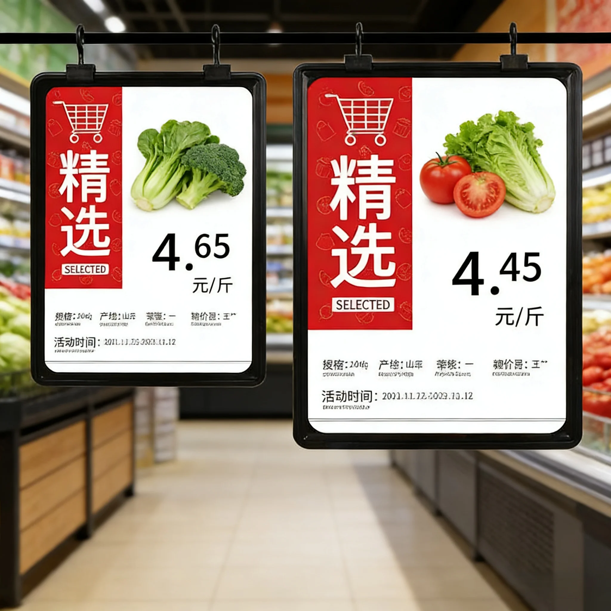 10 Pieces A5 Double-Sided Poster Flyer Frame Supermarket Advertising Plastic Product Price List Sign Paper Display Hanger Clip