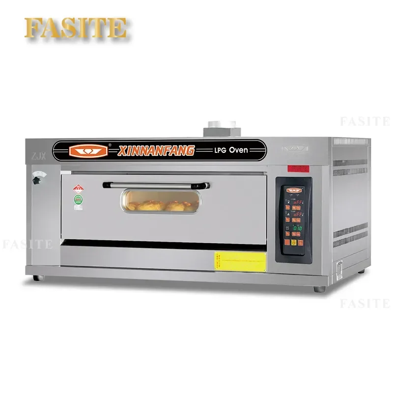 For Commercial Kitchen Large Capacity Single Deck Double Tray Gas Oven Baking Mooncake Bread Pizza 20AU New Product