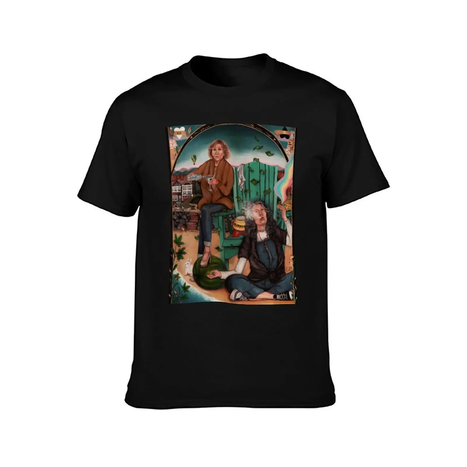 “Stuck in the middle with you” Grace and Frankie / Jane Fonda and Lily Tomlin painting T-Shirt