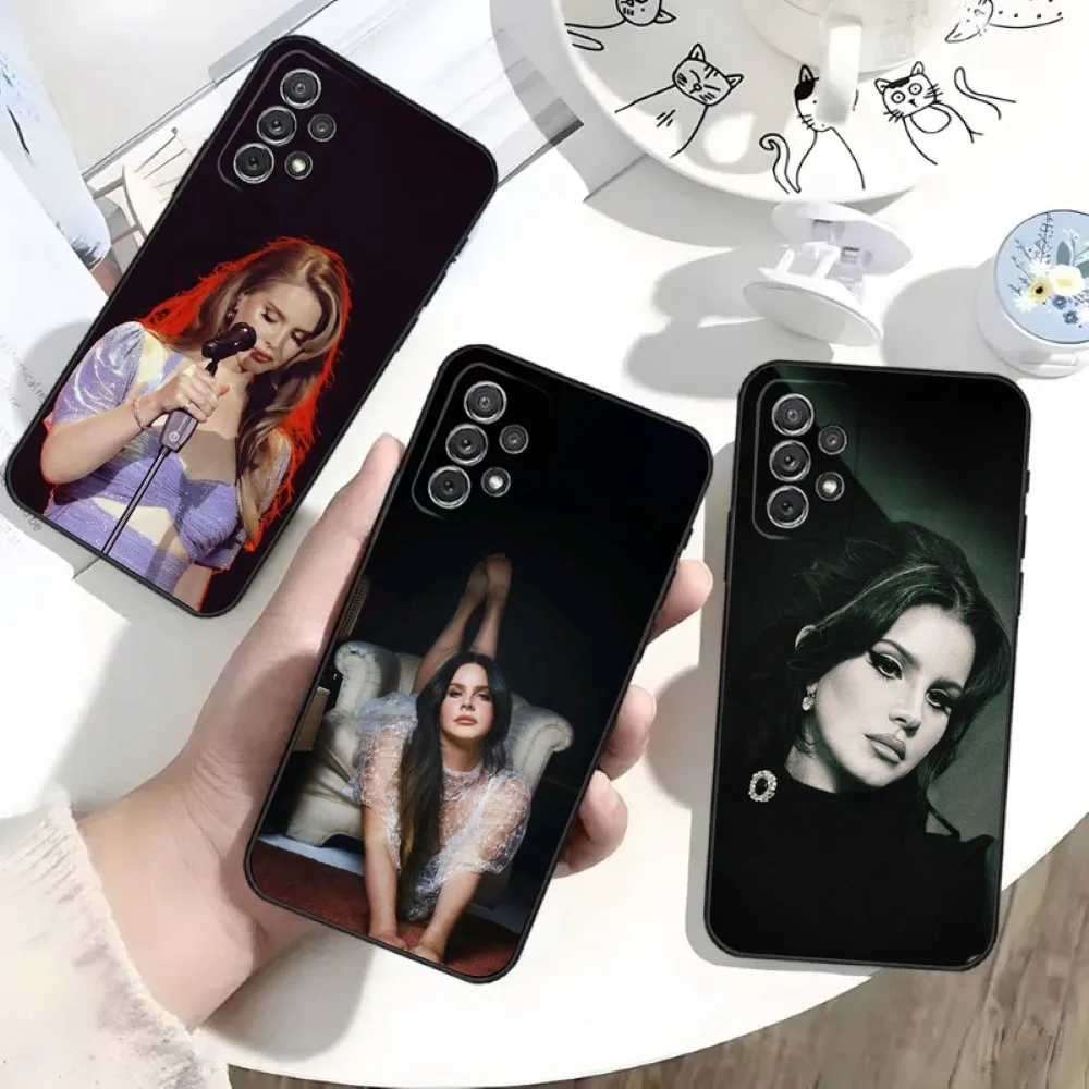 Singer L-Lana Del Rey Phone Case For Samsung S25,S24,S21,S22,S23,S30,Ultra,S20,Plus,Fe,Lite,Note,10,9,5G Black Soft Shell