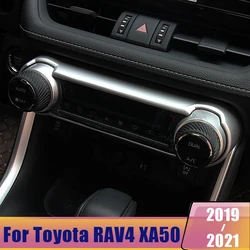 For Toyota RAV4 RAV 4 XA50 2019 2020 20212022 Car Central Control Adjustment Panel Cover Seat heat button frame Trim Accessories