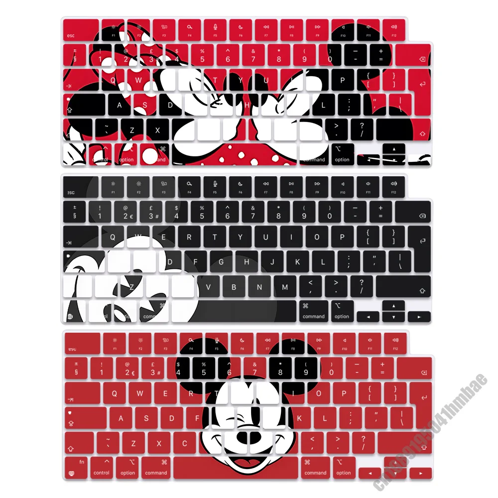 

Mickey Minnies EU Layout Soft Silicone Keyboard Cover for Macbook pro 14 M1 M2 M3 A2442 A2485 A2779 A2780 Air M2 M3 A2681 A2941