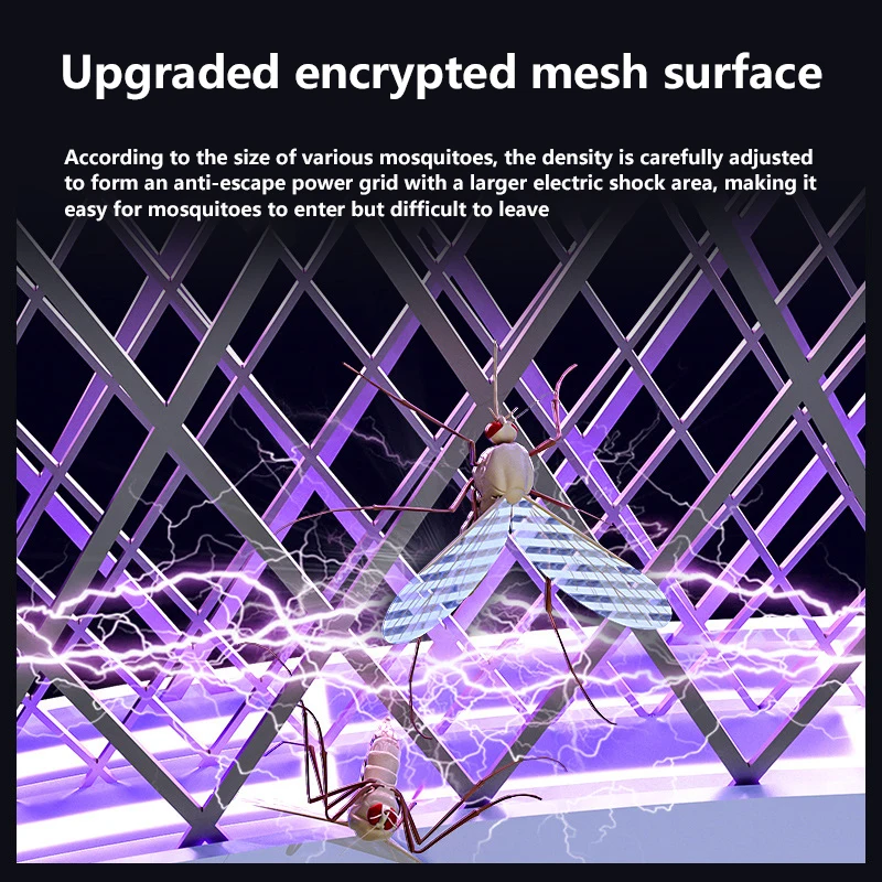 3000V Electric Mosquito Swatter 2-In-1 Rechargeable Mosquito Swatter Household Multifunctional Automatic Mosquito Swatter