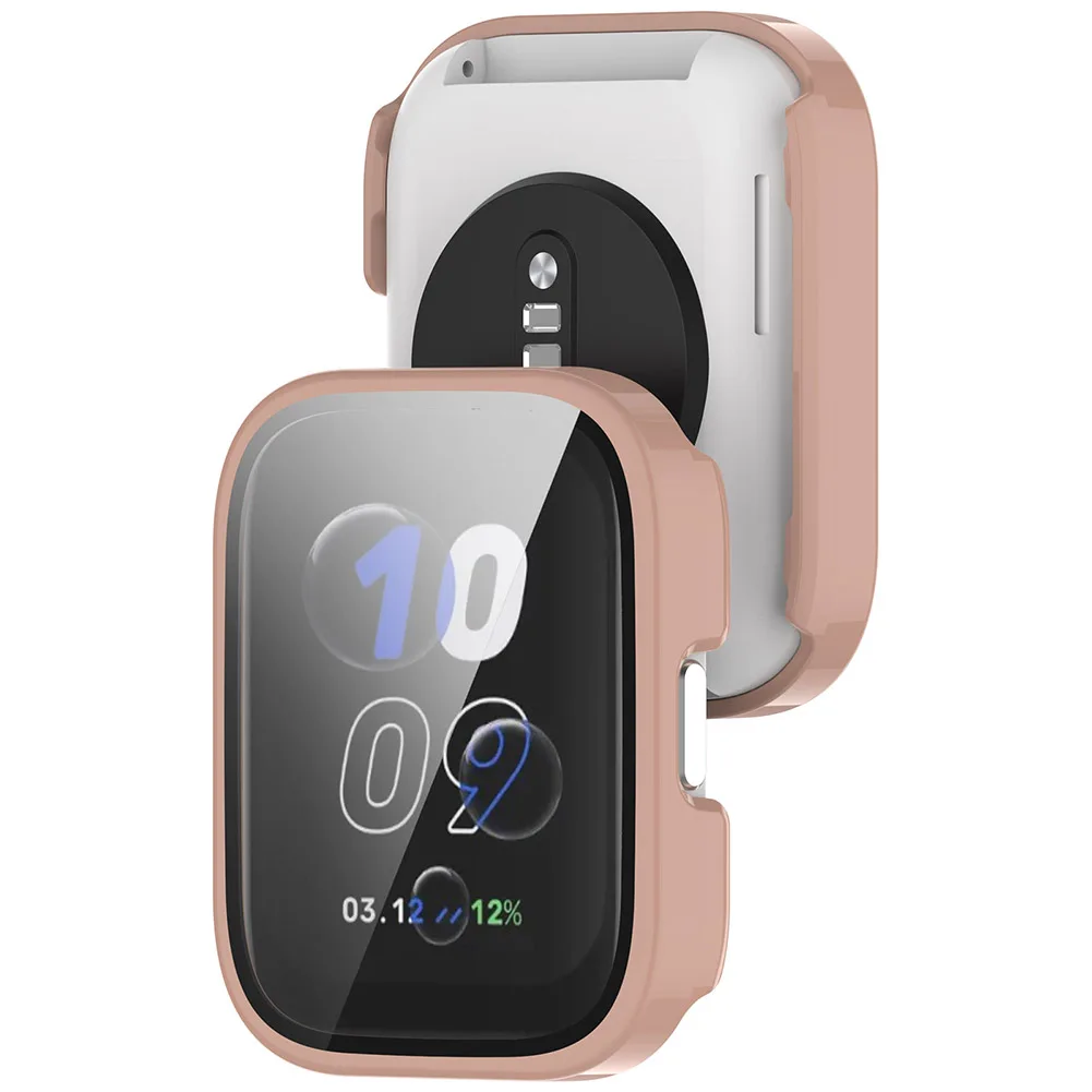 Protetor de tela de vidro anti-risco, estojo rígido para PC, filme de vidro temperado para Amazfit Bip 5, acessórios Unity