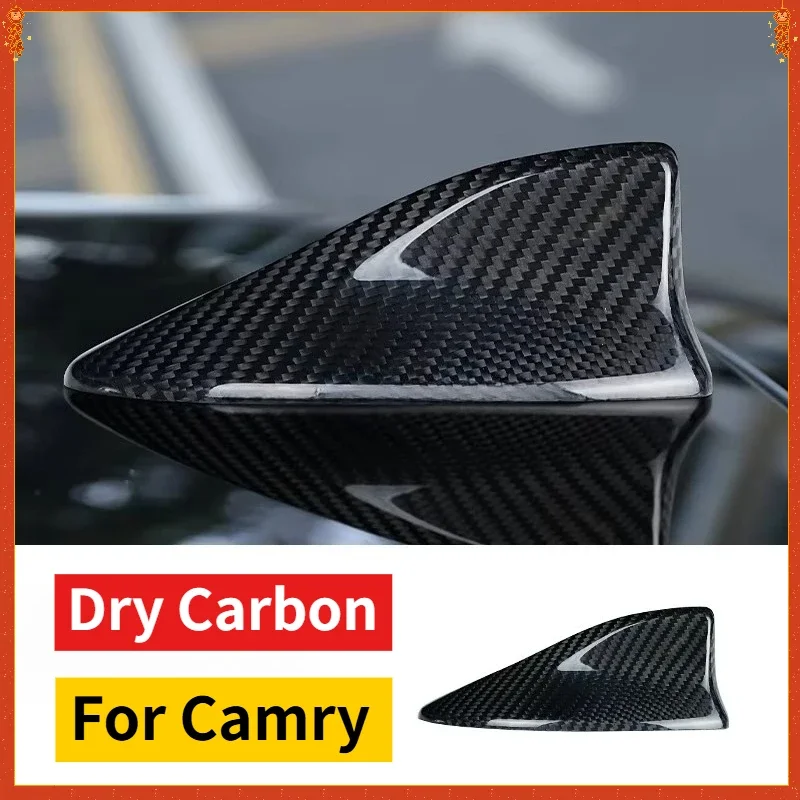 

For Toyota Camry Real Dry Carbon Fiber 2024-2025 Exterior Decoration Glossy Antenna Cover Modification Accessories Body Kit