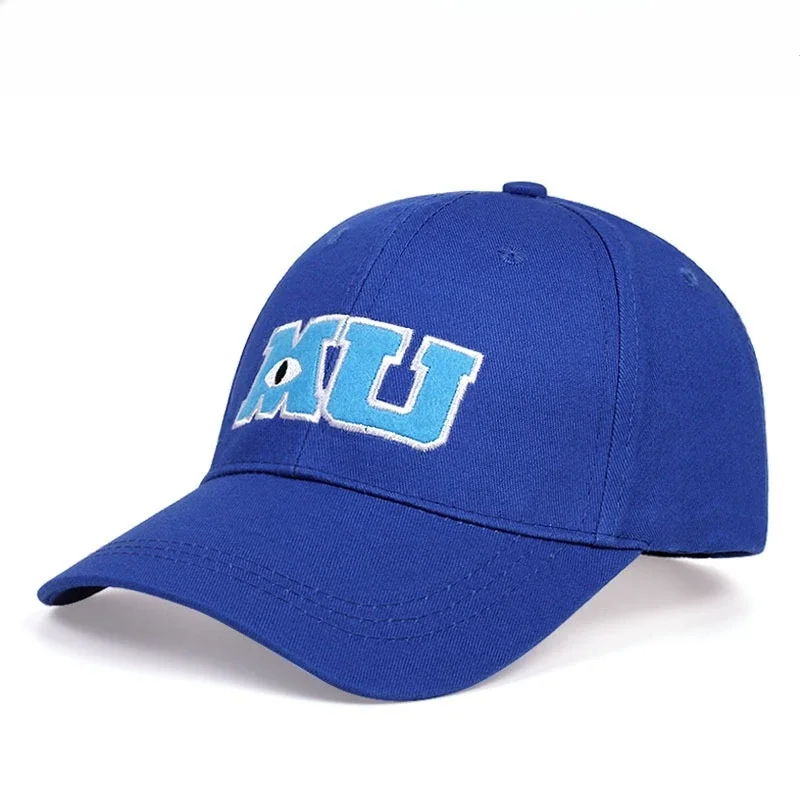 Comic MU Baseball Cap Cotton Embroidery Snapback Hat for Men Women Monster University Big Eye Cartoon Unisex Fashion Sport Hats