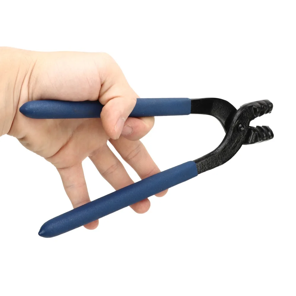 Carbon Steel Brake Line Bending Pliers 3/16 Inch & 1/4 Inch Dual Size Slots Brake Line Forming Tool Non-Slip Handle