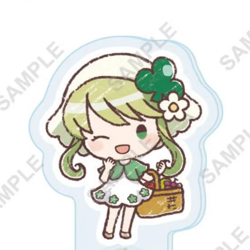 Anime Shugo Chara! Picnic version Amu Hinamori Q-style circle Acrylic Stand Model Plate Keychains desk decorations 10CM