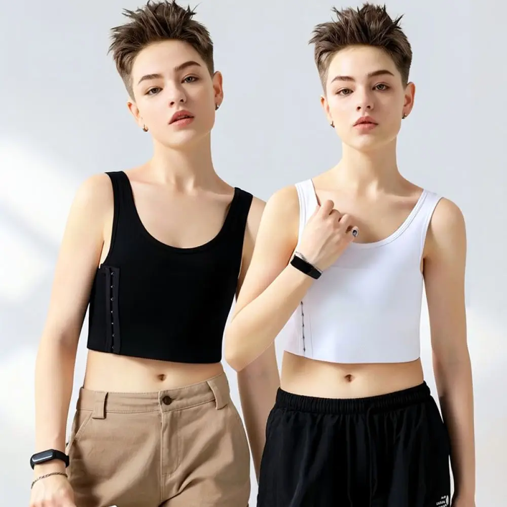 Flat Breast Shapewear Chest Binder Vest Slimming Tank Top Comfortable Sport Bra Undergarment For Tomboy Trans Lesbian