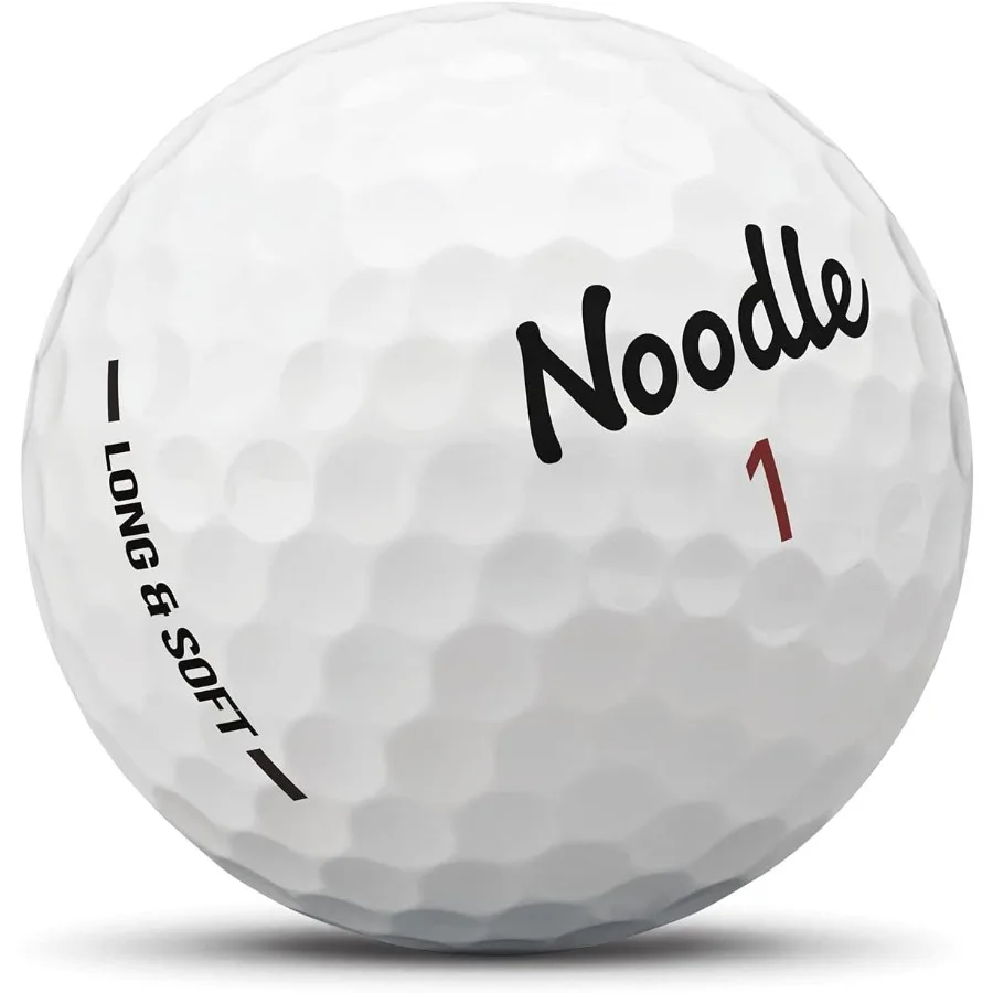 테일러메이드 누들 롱 소프트 골프공, 울트라소프트 34 압축 코어로 설계되어 향상된 느낌과 증가된 스핀 기능 제공
