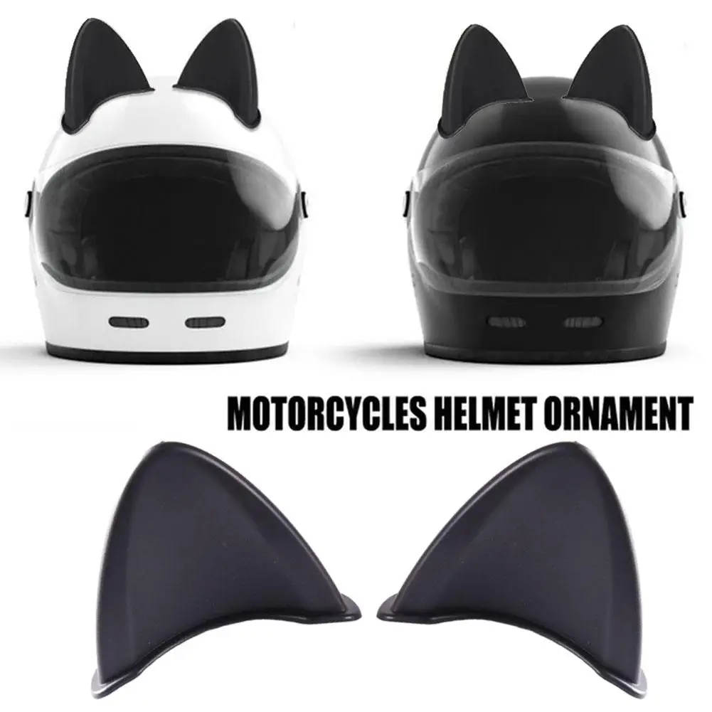 2pcs Universal Motocicleta Capacete Cat Orelhas Decoração Outdoor Sport Devil's Horns Corner Motorcycle Capacete Decoração Acesso