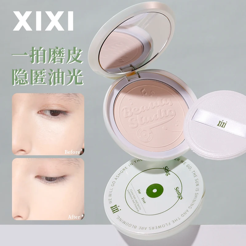 Oil Control Matte Face Powder Long Lasting Waterproof Flawless Setting Powder Natural Brightening Face Makeup With Mirror &Puff