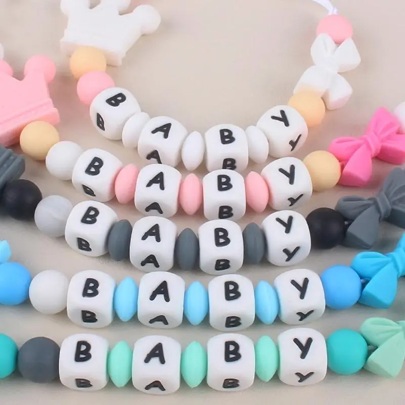 

E06F Baby Pacifier Clip Thette Thenth Soother Holder for Boy Girl Unisex Crown Crown Clist Clip Chain для младенца 0-6-12 месяц