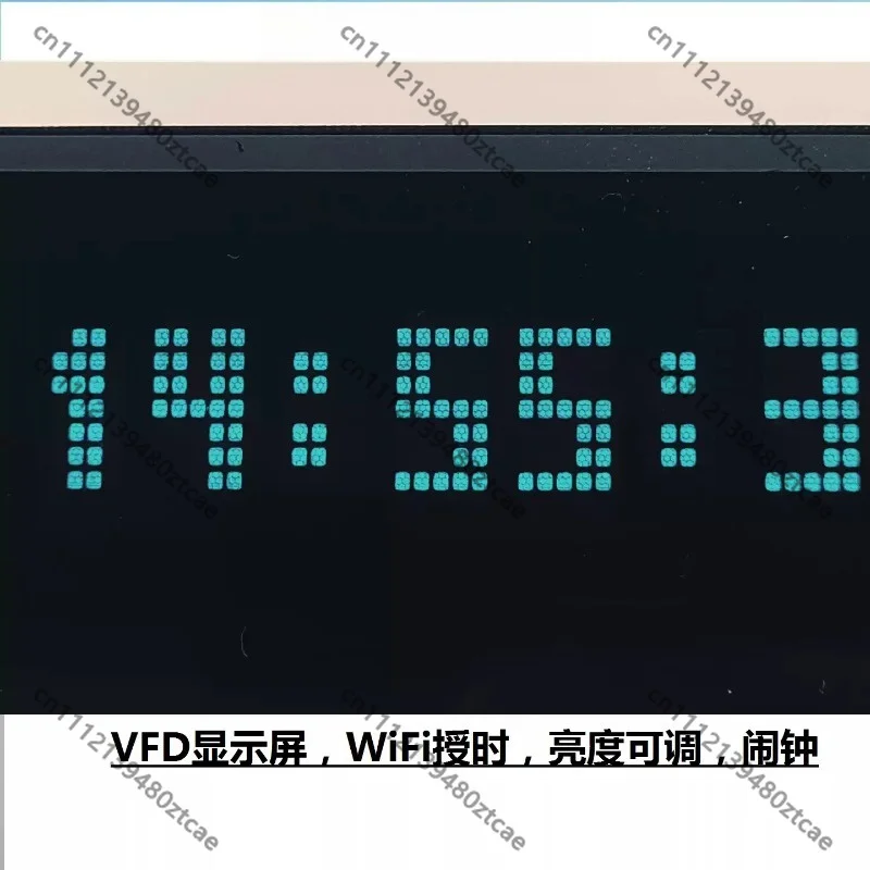 VFD Clock Creative Flip Style Desk Clock, Vacuum Fluorescent Display, WiFi Time Synchronization, Auto Time Calibration