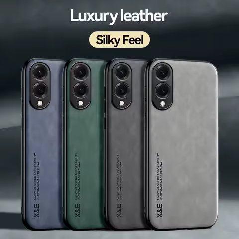 Magnetic Sheepskin Leather Case For Samsung Galaxy S25 S24 S23 S22 S21 S20 Ultra FE S25 Edge S10 S9 Plus Soft Shockproof Cover