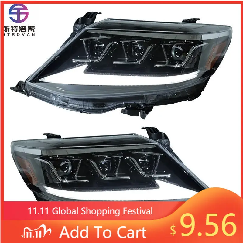 

Deren High QualityFor Toyotas Fortuner 2011-15 Led Headlights Head Lights Upgrade Headlamp Head LampCar Auto LightingSystems DRL