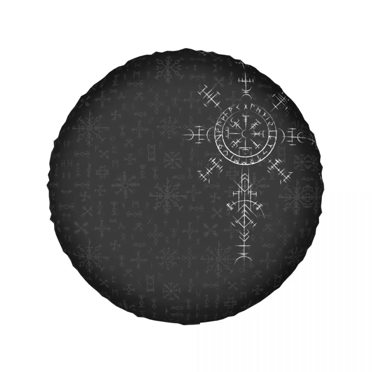 Custom Lucky Charm Viking Compass Vegvisir Spare Wheel Tire Cover Case for Jeep Vikings Valhalla Vehicle Accessories