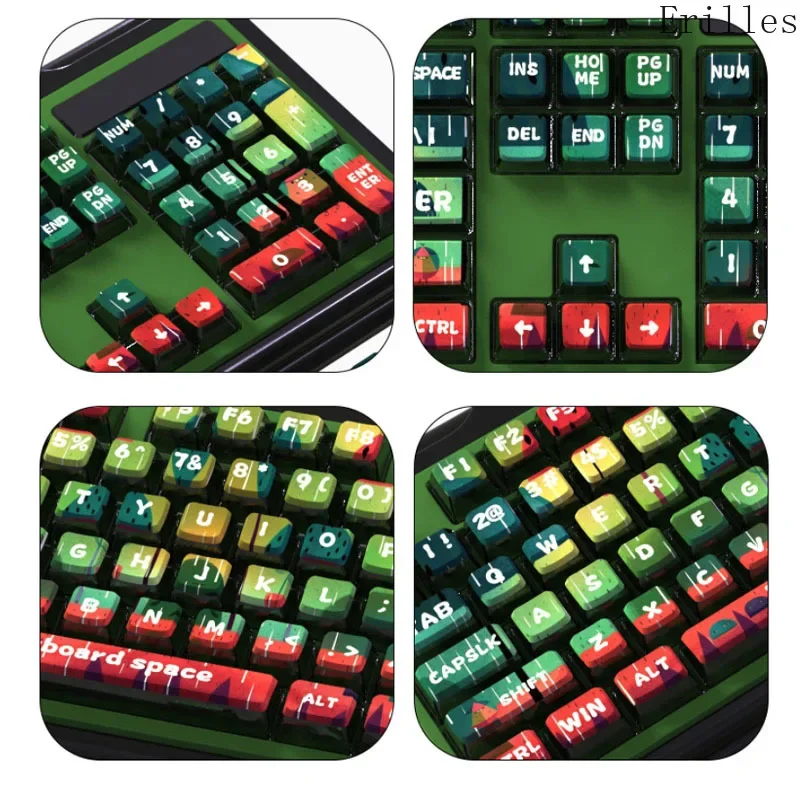 High Quality Thermal Sublimation Key Cap  ASA Height Four Side Transparent PBT Key Cap DIY Mechanical Keyboard Switch Keycap Set