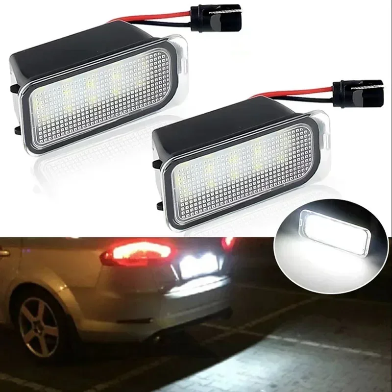 

LED Number Plate Light For jaguar XF XJ Ford KUGA S MAX MONDEO MK4 MK5 MK2 FIESTA 2008-2019 FOCUS Plate Lamp Error Free 6000k
