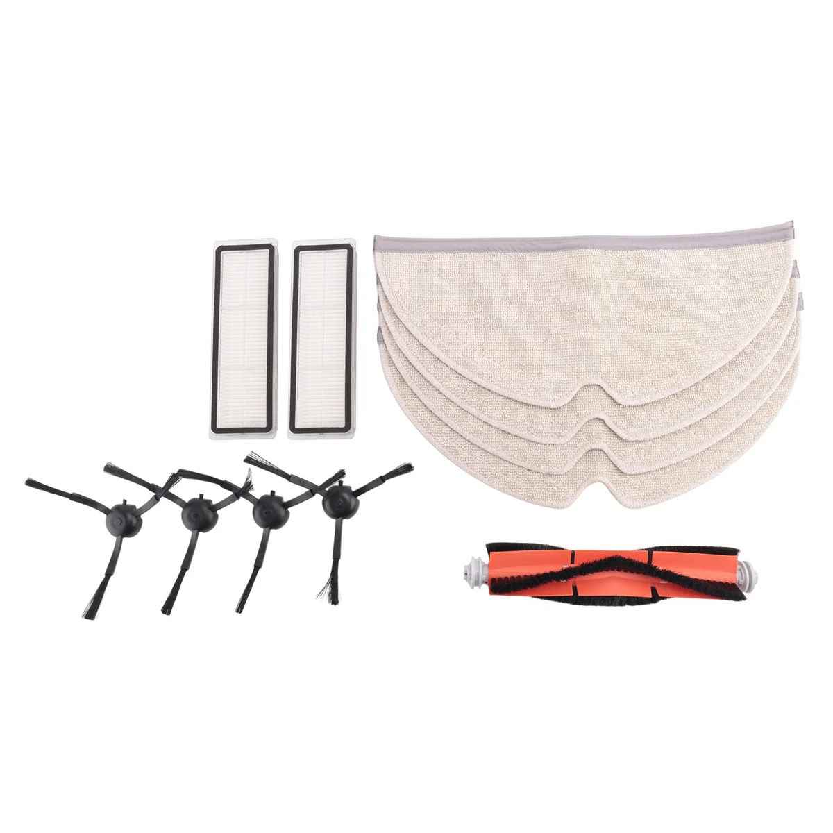 

A20Z For Xiaomi Mijia 1C 1T for Dreame F9 Hepa Filter Main Side Brush Mop Cloth Robotic Vacuum Cleaner Accessories,Black