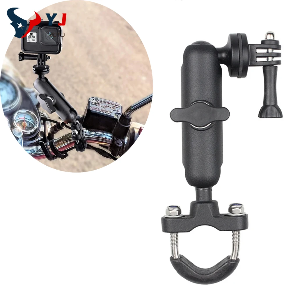 Motorcycle Handlebar Mount Aluminum Alloy Bike Holder For GoPro Hero 13 12 11 10 9 8 Insta360 DJI Osmo Action Camera Accessories