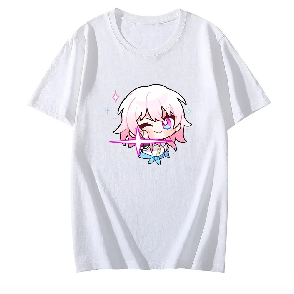 Honkai Star Rail Women T-shirt Cartoon PrintManga Tee-shirt Short Sleeve Casual Soft Tshirt Roupas Femininas Comfortable Tees