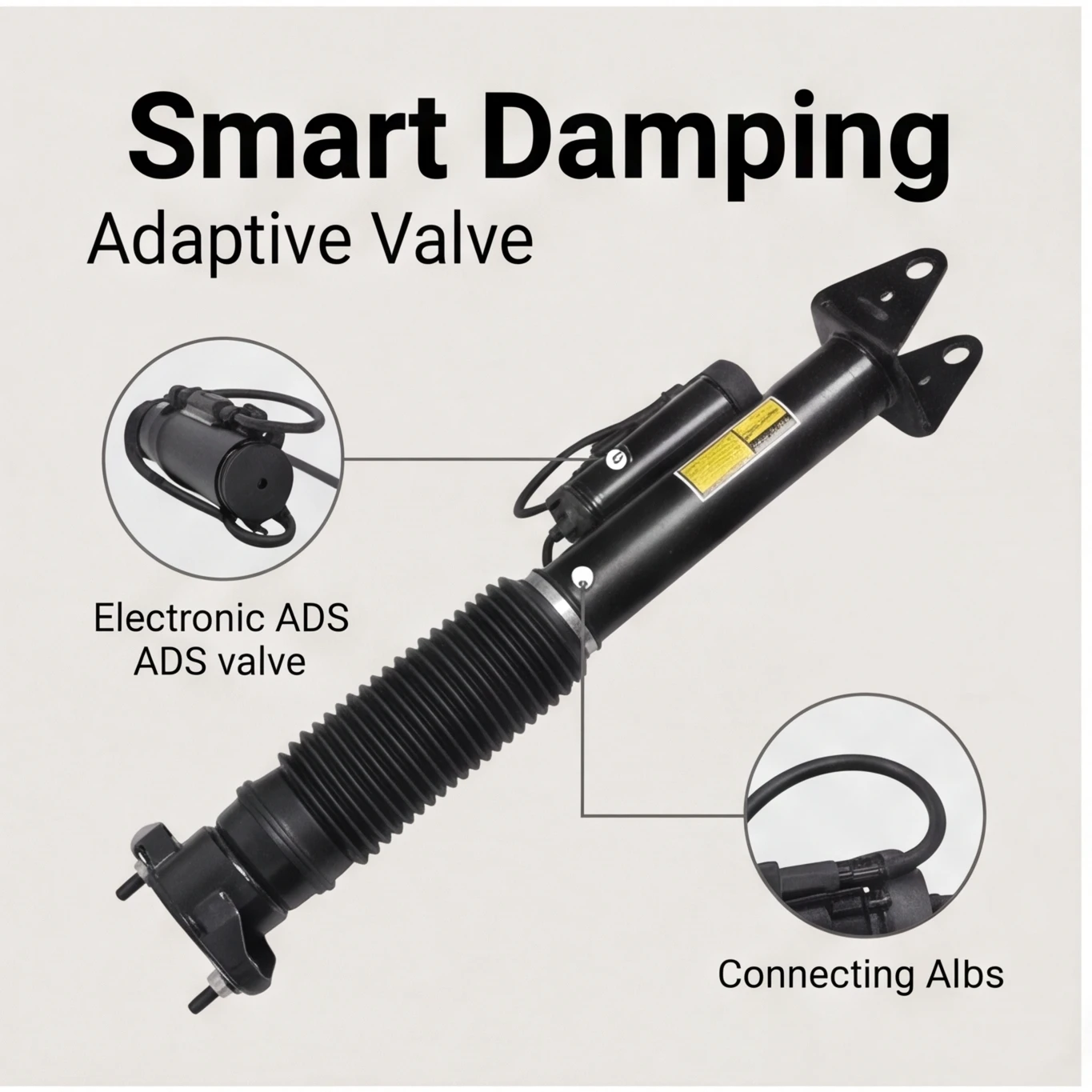 For Mercedes benz W166 X166 GL350 GL450 GL50 ML350 ML400 Rear Air Shock Absorber With ADS Suspension Ride Strut 1663200930