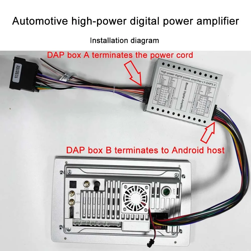 For Car-mounted Android Large-screen Machine Automotive High-power Digital Power Amplifier Suitable