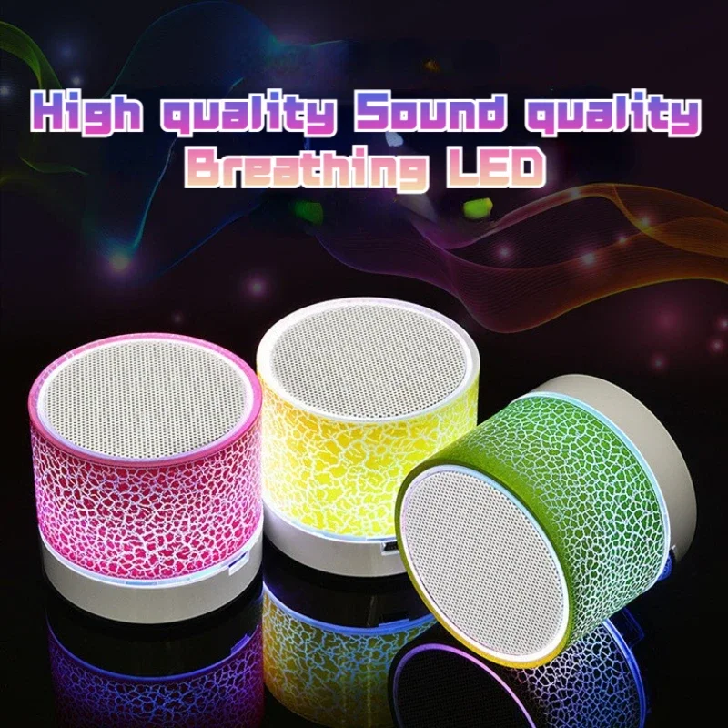 300Mah Mini Bluetooth Luidsprekerkaart Inbrengen Mobiele Telefoon Computer Subwoofer Draadloze Led Lichtgevende Kleine Luidspreker Ipx3 Waterdicht