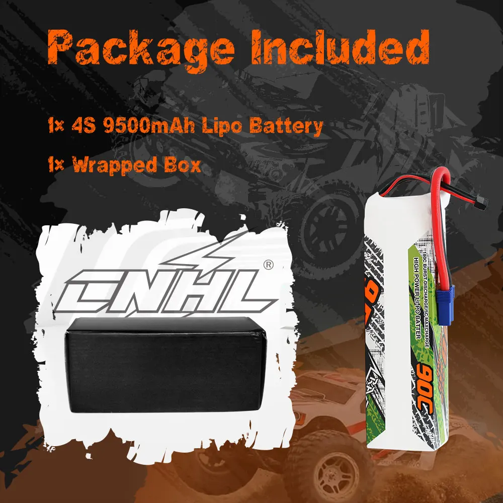 CNHL RC Lipo Battery 4S 14.8V 5200mAh 6200mAh 9500mAh Battery With EC5 QS8 8mm Bullet For RC Car Truck Tank Buggy Boat Airplane