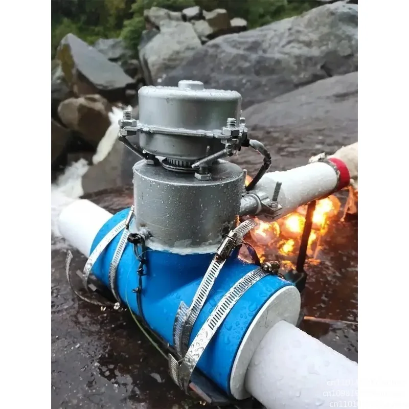 Generator 1000W 220V 50 Hz Aluminum Alloy  Turbine Hydroelectric Generator Household  Miniature Inclined Water Force Generator