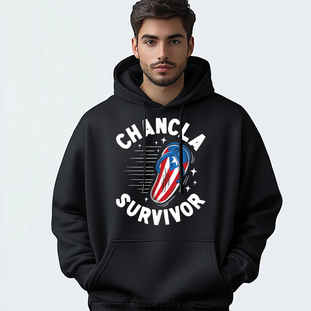 

Hoodies Chancla Survivor Puerto Rican Puerto Christmas Classic Normal Long Sleeve Round Neck Mens Hoodies Normal Sweatshirts
