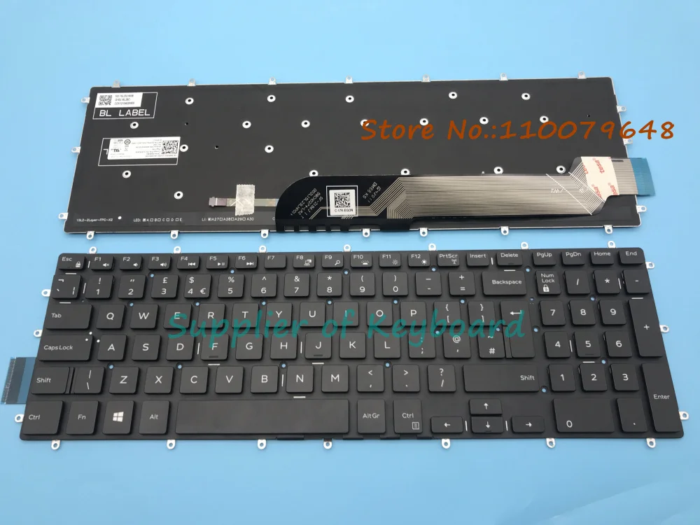 NEW For Dell Inspiron 15 5565 5567 17 5765 5767 Laptop UK(GB) Keyboard With Backlit