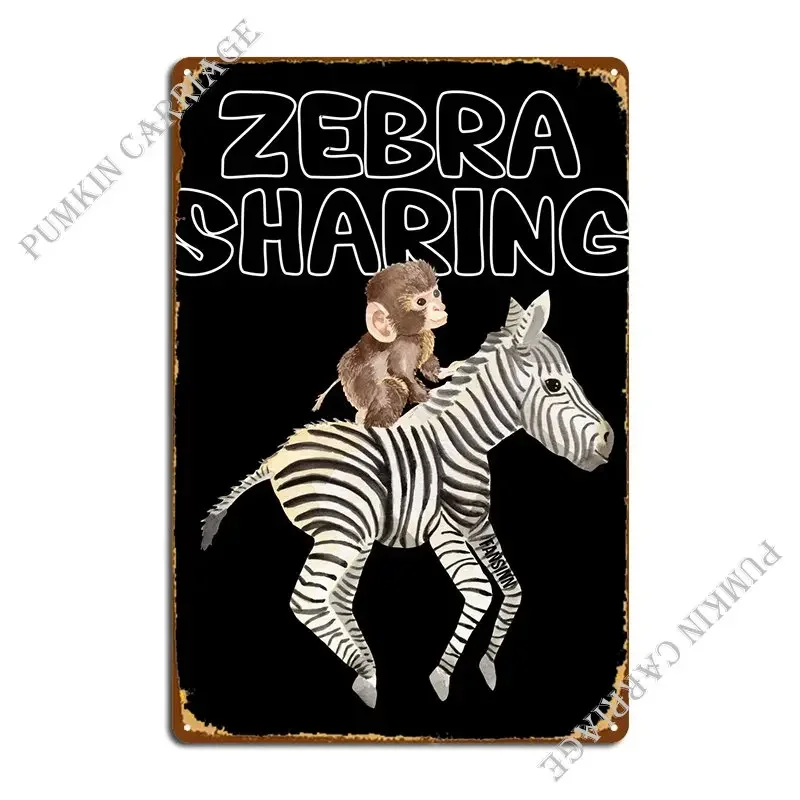 Safari Monkey Zebra Ride T Metal Signs Plates Vintage Garage Customize Tin Sign Poster