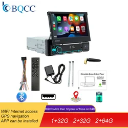 BQCC 1 din car radio 7 inch HD Autoradio multimedia player 1DIN WIFI GPS car audio car audio MP5 Bluetooth USB TF FM camera