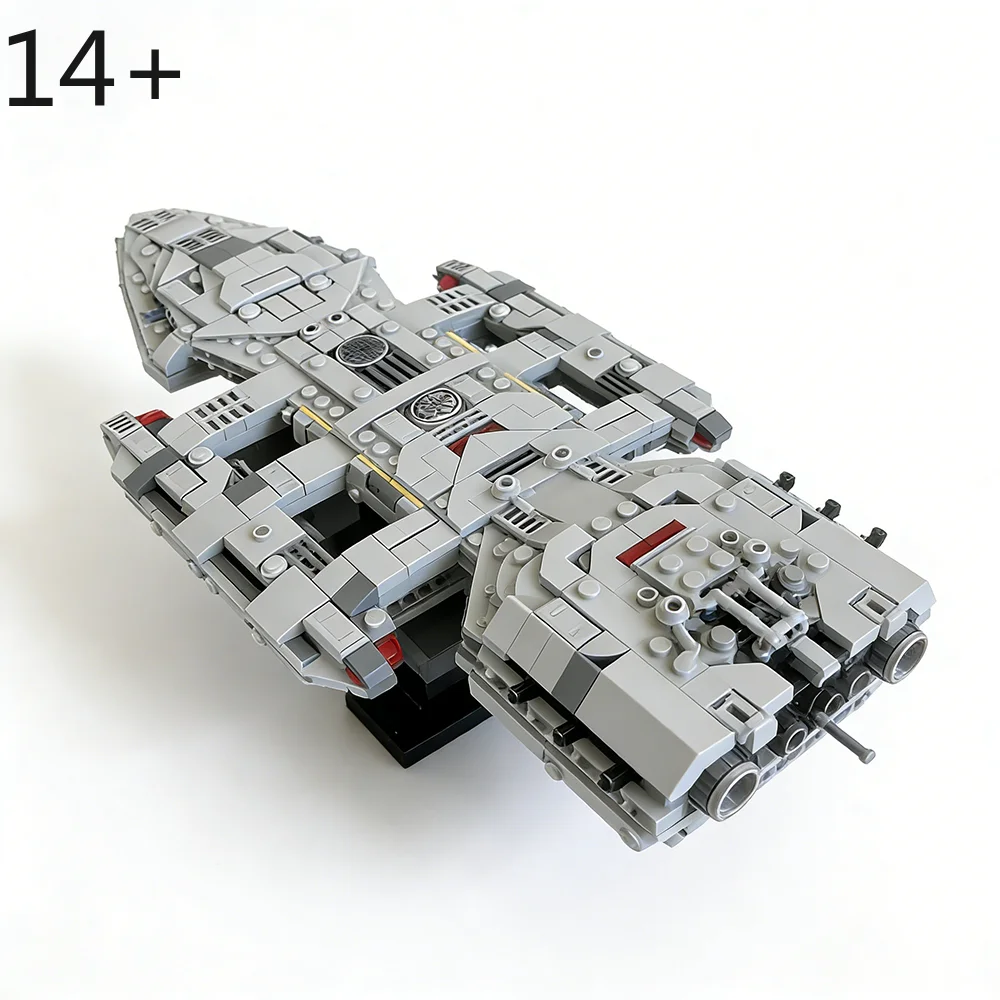 MOC 75375 Modelo Alternativo Original 1978 Battlestar Galactica, Juego de Bloques de Construcción DIY para Niños, Juguetes Creativos de Ladrillos para Armar, Regalo